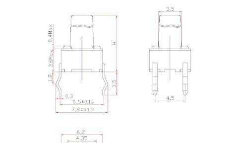 供应6.2X6.2插脚型轻触开关