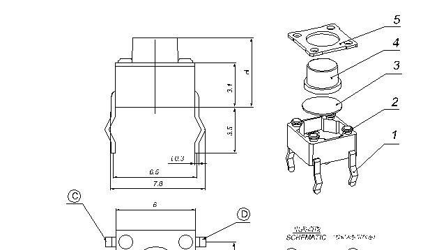 供应6X6常闭开关轻触按键开关
