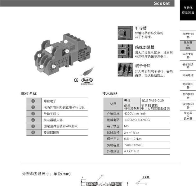 供应安全继电器插座(图) KMY4S