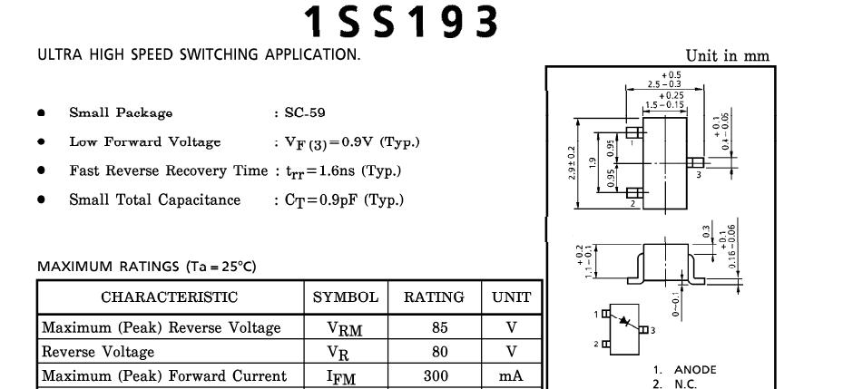 供应1SS193开关二极管 F3 SOT-23