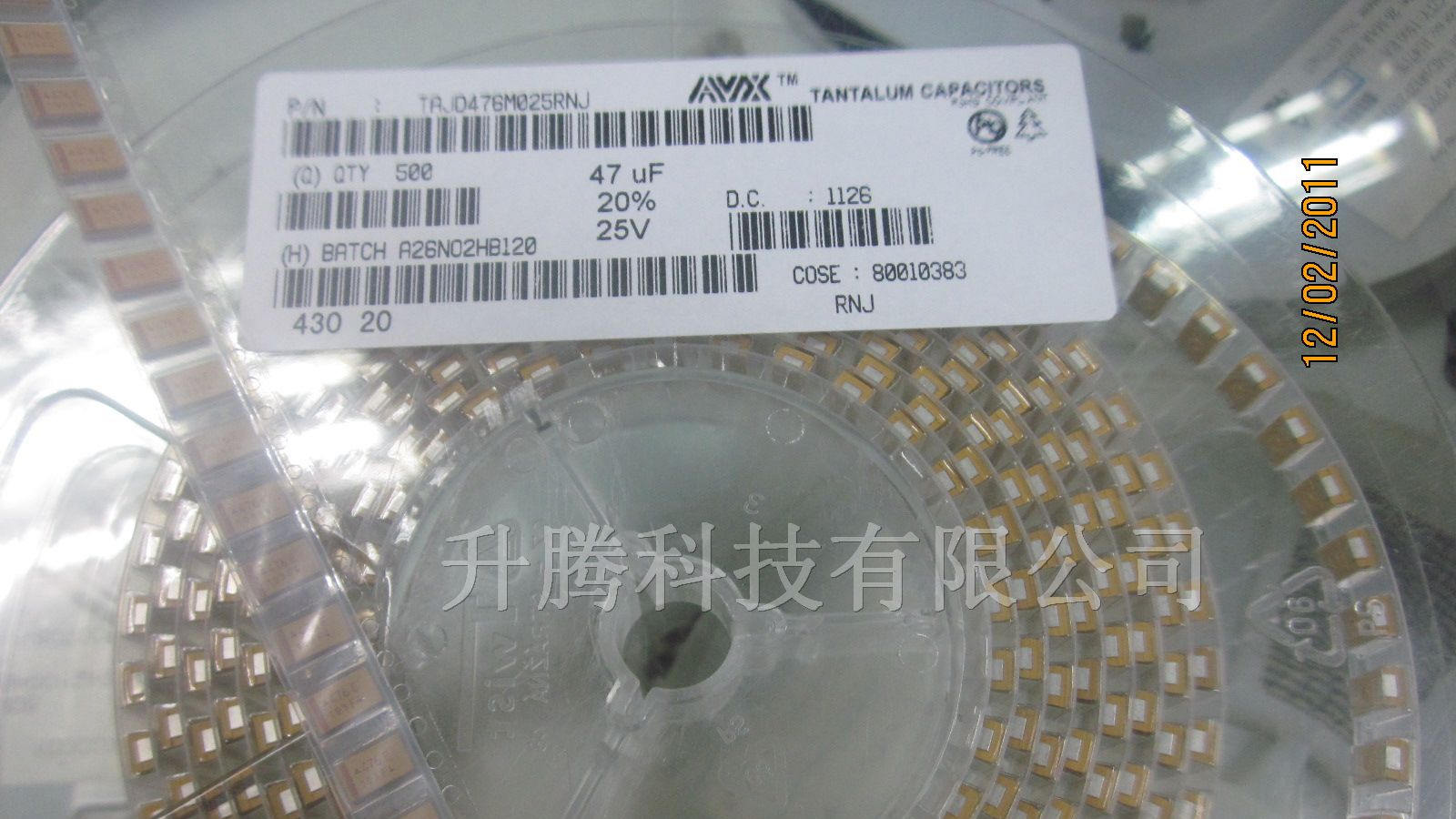 供应AVX钽电容TAJD476M025RNJ 25V47UF D型