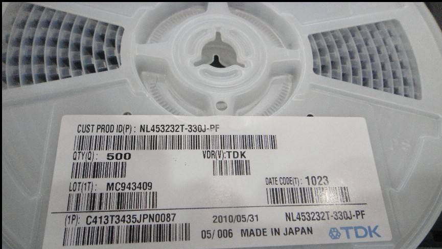TDK绕线电感  NL453232T-330J-PF
