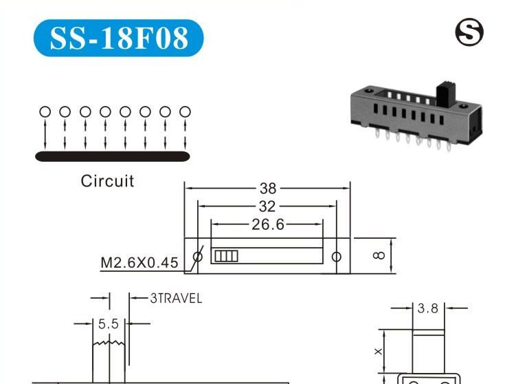 SS-18F08  拔动开关  插座