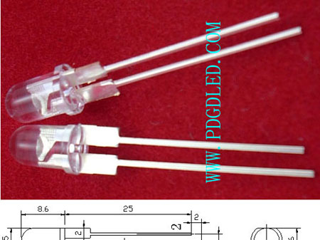 供应0.5W超大功率发射管,波长940,角度15,直径5mm