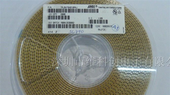供应原装AVX钽电容 TAJB476K010RNJ