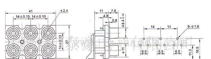 AV同芯插座 7型6孔(AV6-8.4-7)