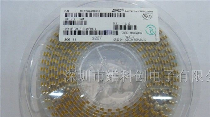 供应原装AVX钽电容 TAJB106K016RNJ