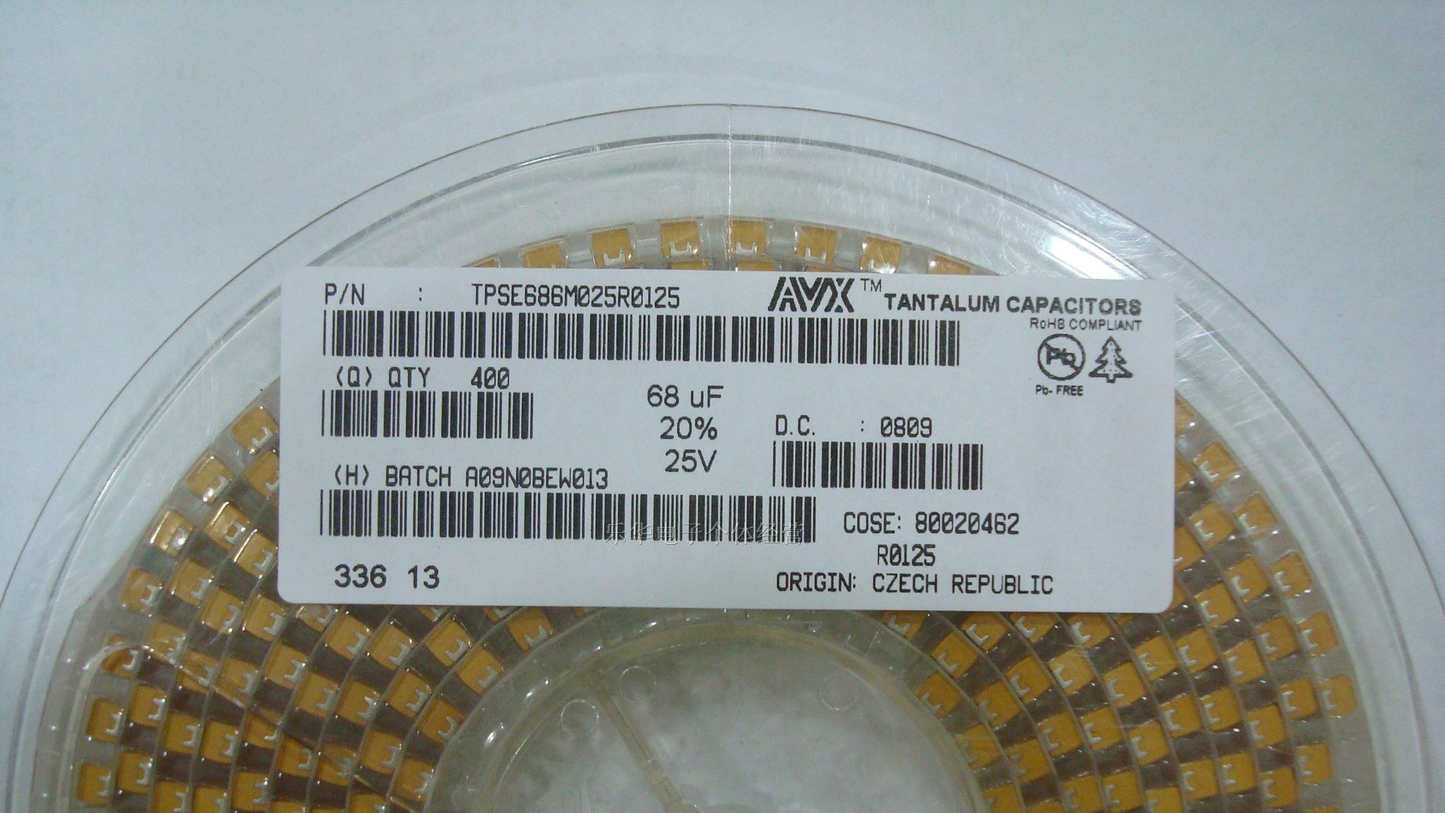 供应AVX贴片钽电容TAJC107M010RNJ 100UF 10V 33UF