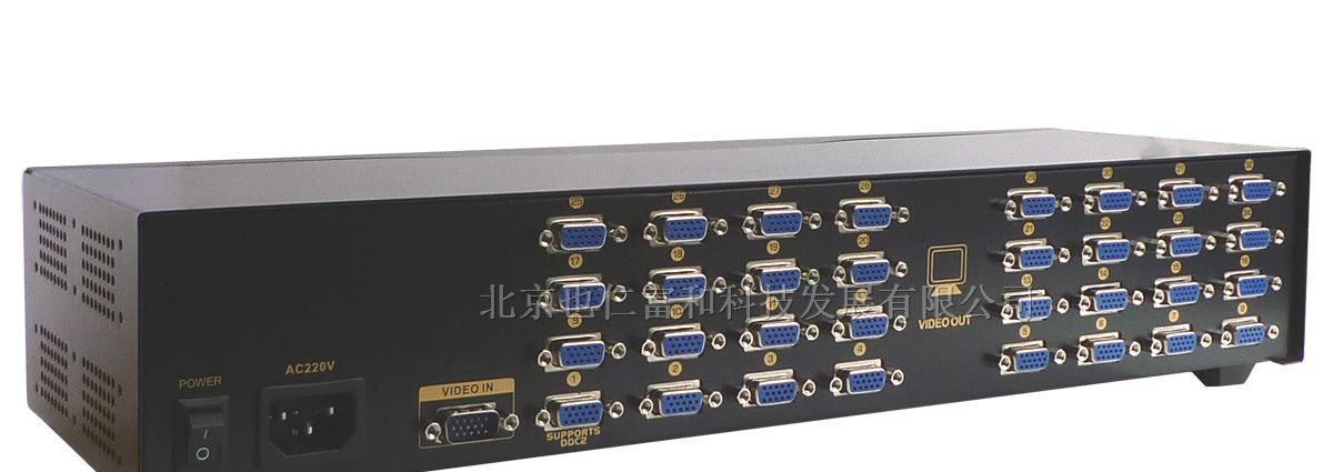 供应北京也仁高带宽VGA分配器一分三十二450MHZ
