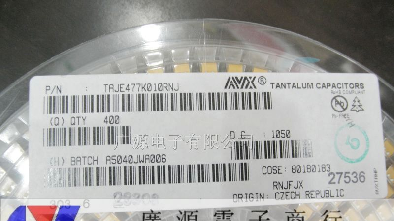 供应AVX钽电容   TAJE477K010RNJ-470uF