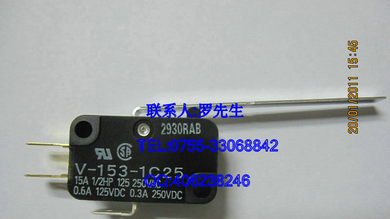 【全新原装】供应OMRON欧姆龙微动开关V-153-1C25
