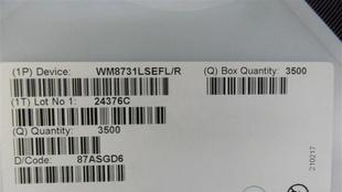 带有扬声器驱动器WM8976GEFL WM8976
