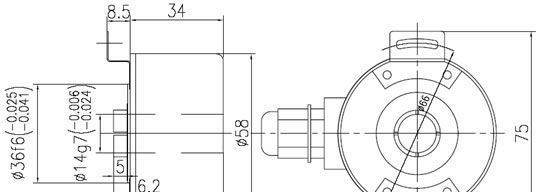 ZKE5810全空心轴旋转编码器、全空心轴编码器