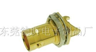 供应BNC射频同轴连接器直插和弯插接头(镀金)