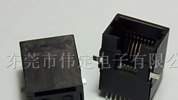 贴片型RJ45网络插座SMD连接器8P8C接口带屏蔽SMT带焊盘