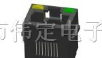 180度立式顶部插入RJ45连接器网络插座8P8C接口LED灯