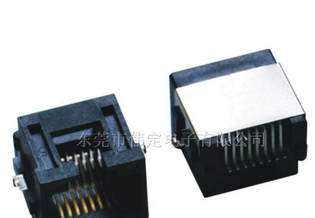 供应沉板型RJ45连接器网络插座8P8C接口板下式包壳