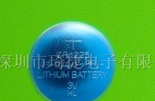 供应无线遥控 计数器 电子表用锂锰扣式CR1225电池