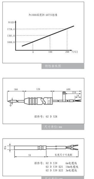 pt100 pt1000温度传感器 热电阻传感器 