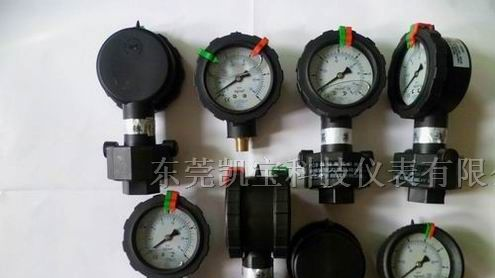 供应PP耐酸碱隔膜压力表 PP耐酸碱压力表