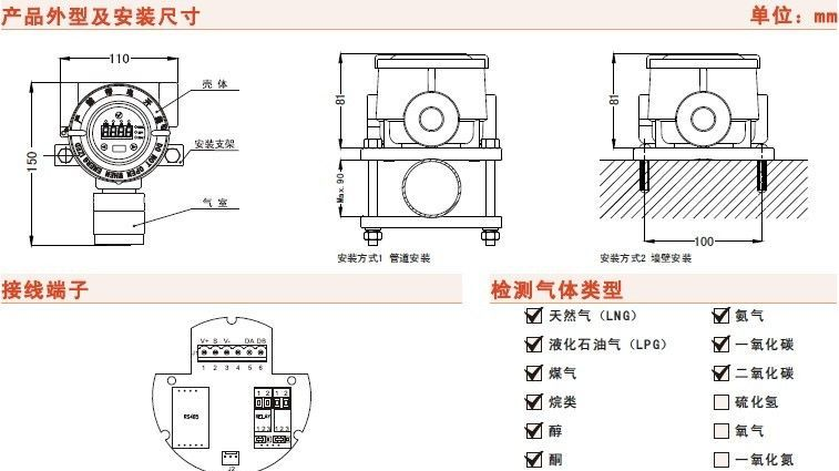 GN8020-C有显示可燃气体探测器