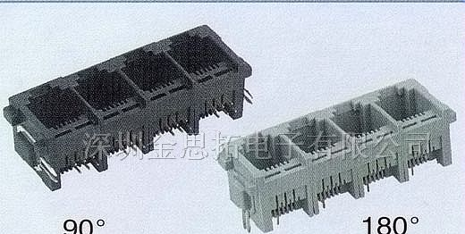 供应金线通讯网络插头、插座RJ45、RJ11（52-55）