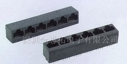 供应金线通讯网络插头、插座RJ45、RJ11（52-45）