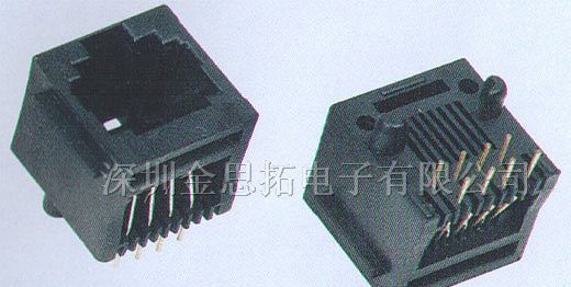 供应金线通讯网络插头、插座RJ45、RJ11(52-09)