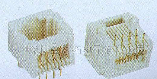 供应金线通讯网络插头、插座RJ45、RJ11(52-08)
