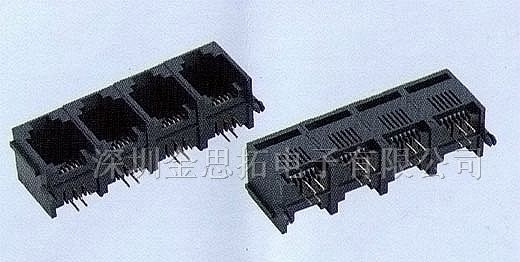 供应金线通讯网络插头、插座RJ45、RJ11(55-15)