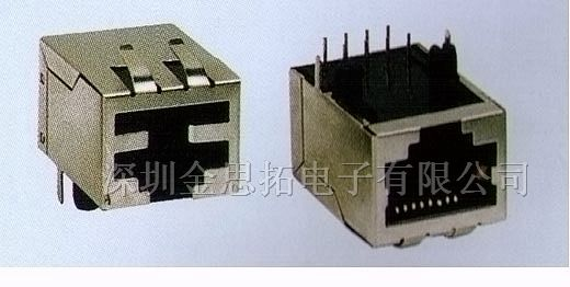 供应金线通讯网络插头、插座RJ45、RJ11(59-01)