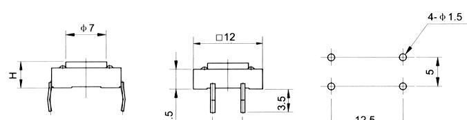 供应高品质12*12轻触开关