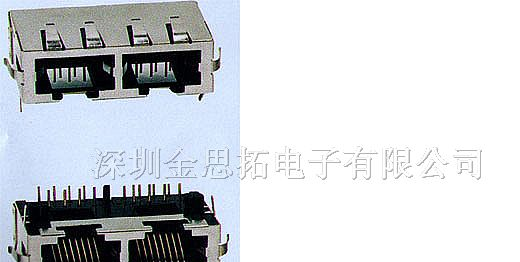 供应金线通讯网络插头、插座RJ45、RJ11(56-22)