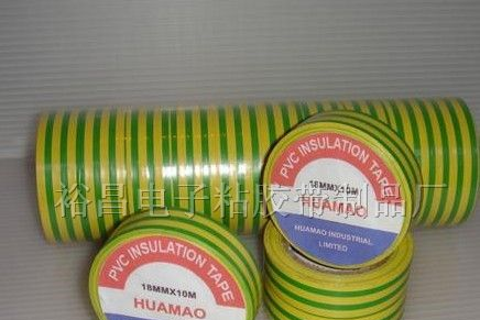 供应黄绿标识带PVC电工胶带、厂家直销PVC电工胶带