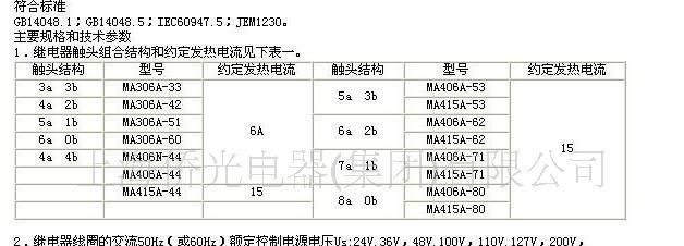 供应欧姆龙中间继电器MA415