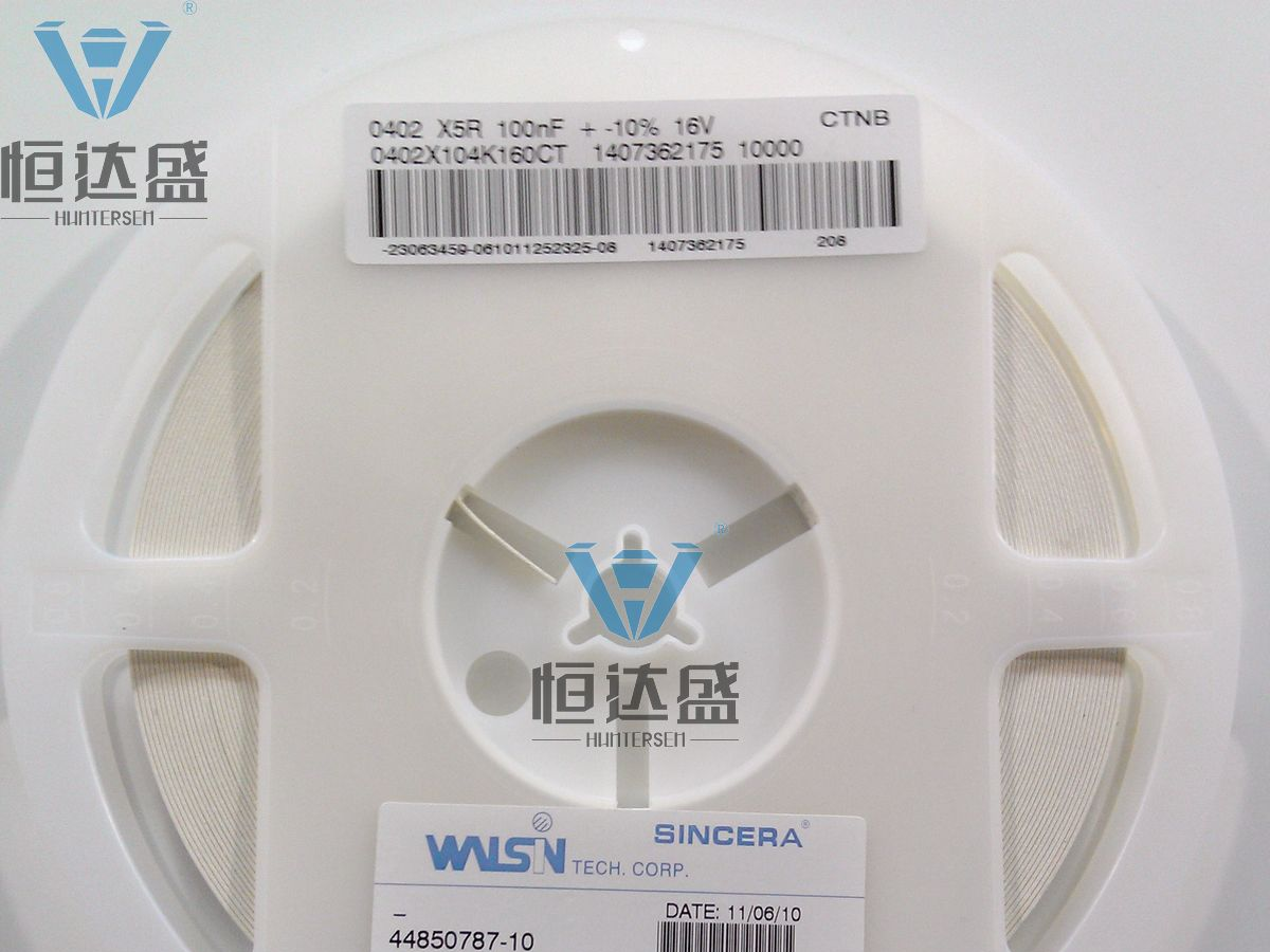 华新 贴片电容 0402 104K 16V