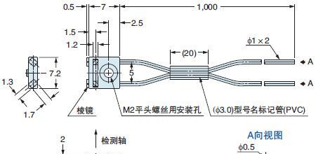 SUNX限定反射型光纤传感器，神视传感器，