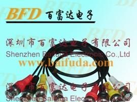 监控信号线　BNC公头视频连接线　摄像机信号线