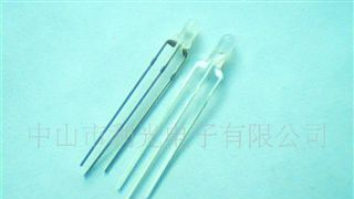 3mm圆头直插红蓝双色led