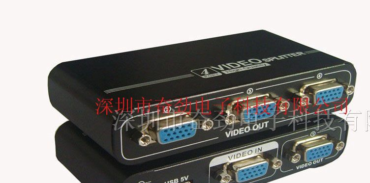 供应奋劲4口VGA分配器/VGA4口分配器价格1X4vga