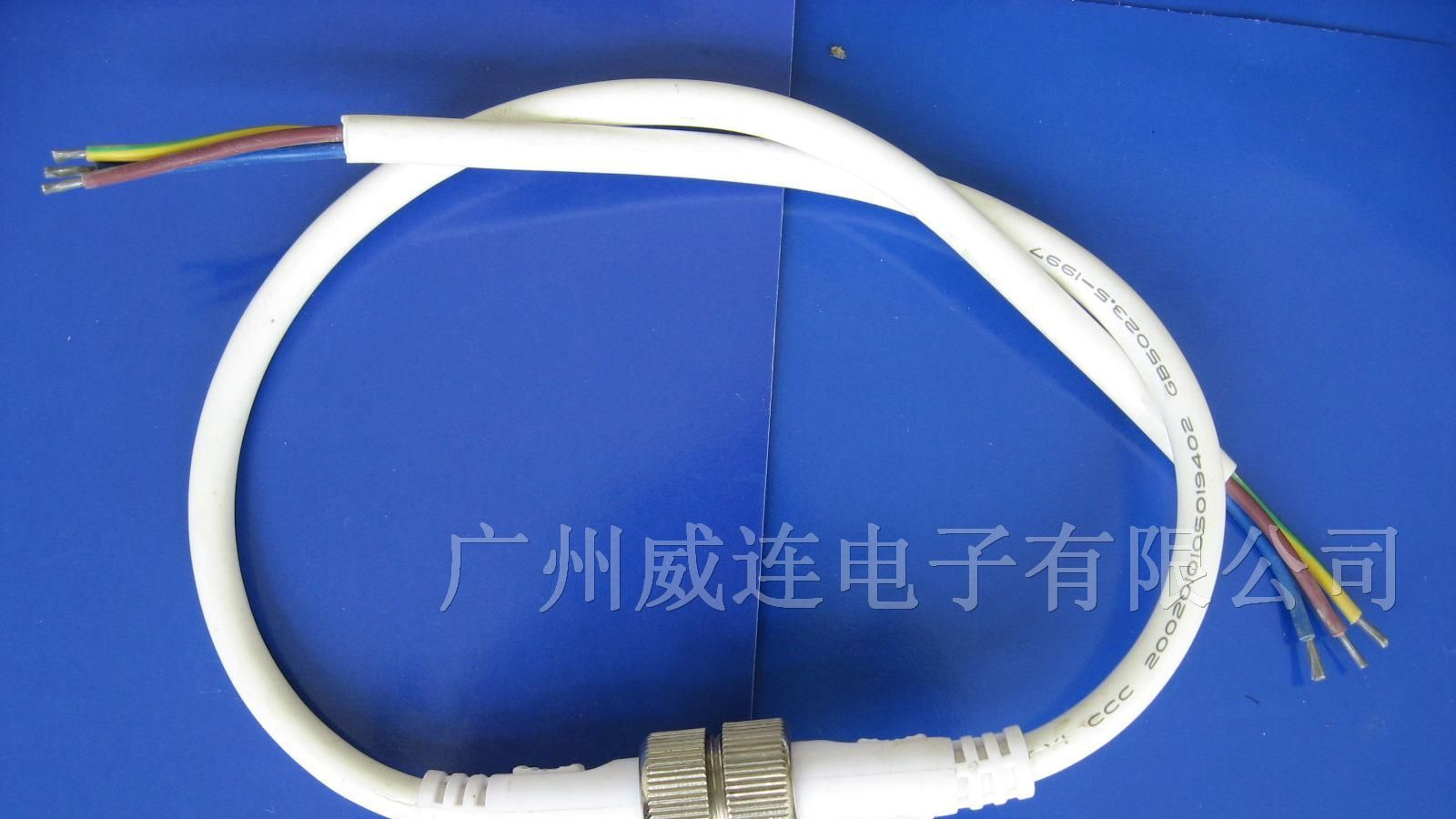 铜螺帽LED防水连接器，耐寒LED防水公母接头厂家直销