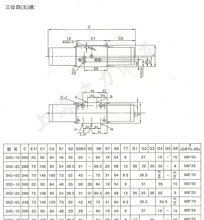 34D-10B电磁换向阀*压力6.3MPa*流量10L/min*厂价直供