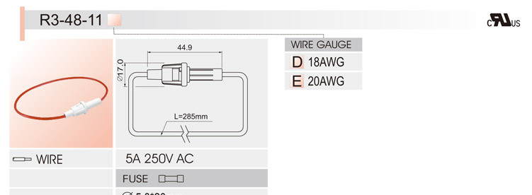 供应SCI R3-48-11(5.0*20mm)5A250V 线束保险丝座
