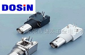 供应BNC连接器黑白胶,五脚母座,注塑公母头