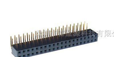 供应2.54mm双排排母90°塑高8.5mm