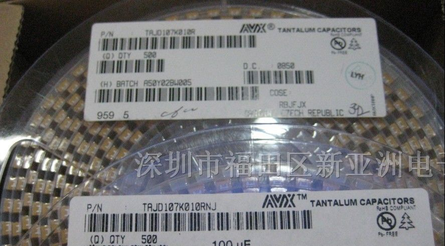 供应贴片钽电容TAJD107K010RNJ原装AVX