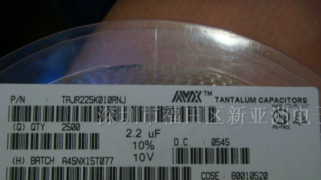 供应贴片钽电容TAJR225K010RNJ原装AVX