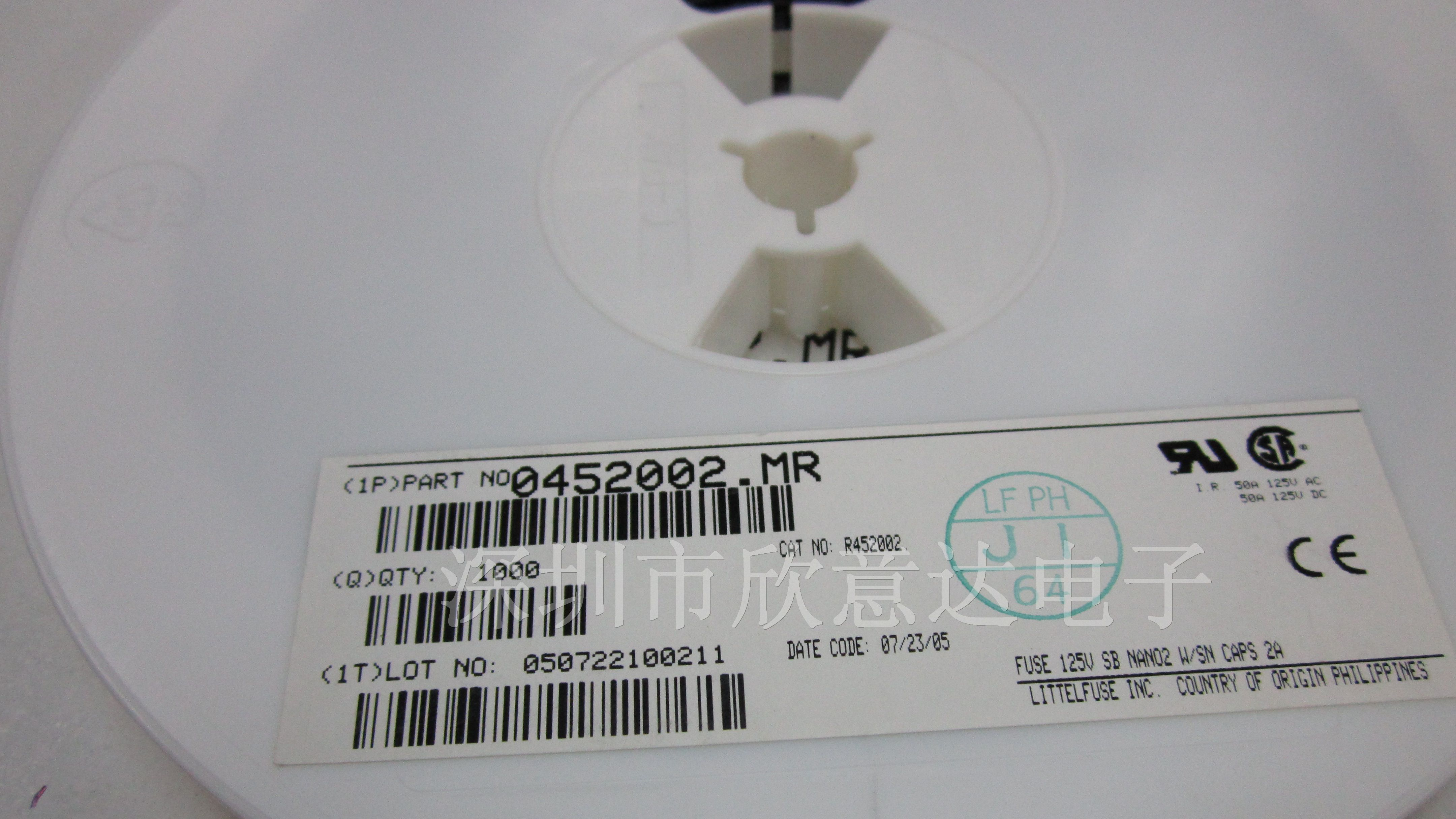 供应原装进口SMD保险丝0452002.MR(0452 2A)