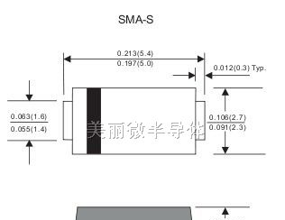 供应 2.0A 20V~200V SMA-S封装肖特基二极管