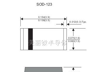 供应 2.0A SOD-123封装 低压降肖特基二极管